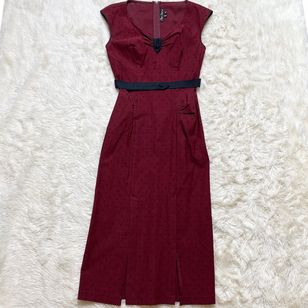 Stop Staring Polka Dot Wiggle Dress - Size Medium